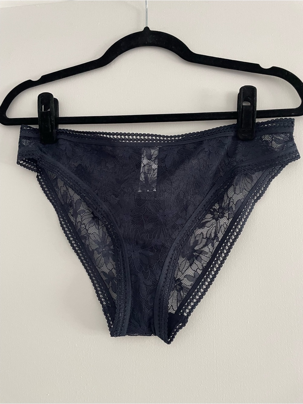 Lace Bikini Panty - Navy Blue